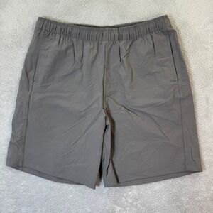 MYLES Standard Mens Large Gray Nylon Athletic Shorts Stretch Workout‎ Casual EUC